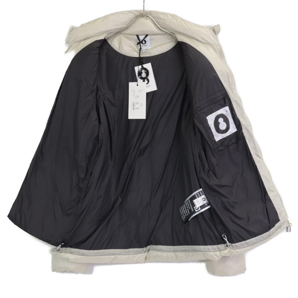 AKM [xsnowman new york] B389 FW20/21 Silver Gray/Cream BOND Down Jacket with Fleece Jacket L Silver gray x creamUsed