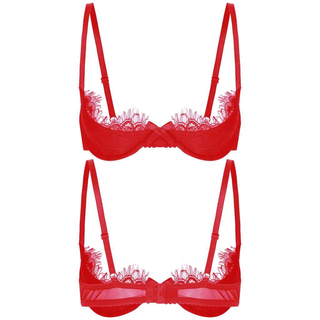 Sutiã push up sexy feminino com armação, sutiã acolchoado com acabamento em renda balconette bralett