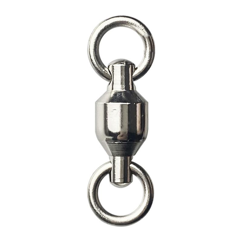 Luya Fishing Tackle Accessories 0 #-10 #Double Head Welded Bearing Swivel Stainless Steel Single Ring Connector
