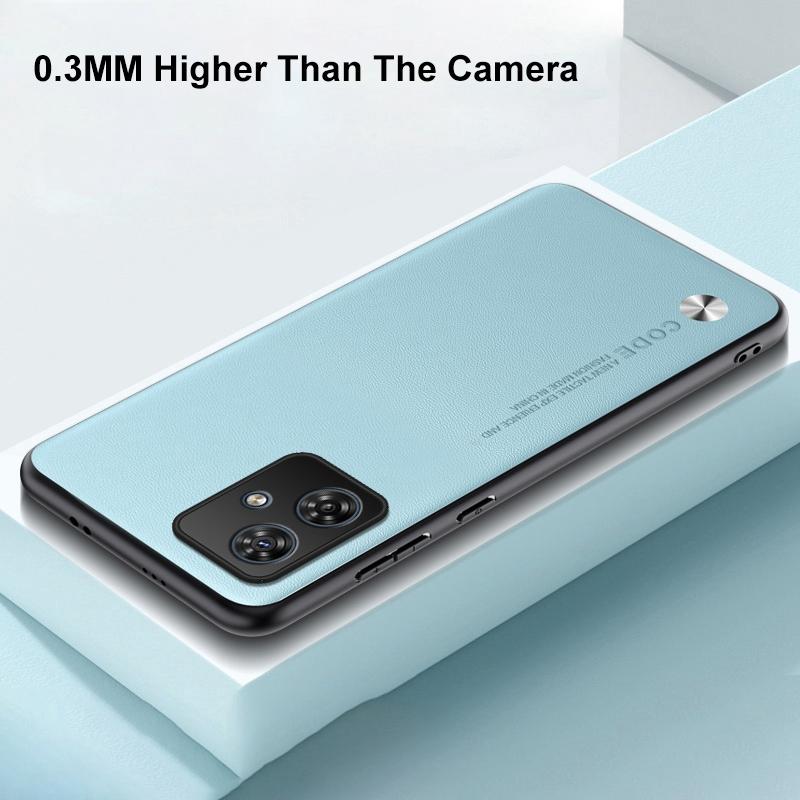 Luxury PU Leather Case For Motorola Moto G55 Back Cover Matte Silicone Shockproof Full Protection Phone Case For Motorola G55 5G