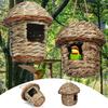 Hummingbird House with Lanyard Grass Hand Woven Resting Place Outdoor Hanging Natural Birdhouse Bird Hut Outside Supplies