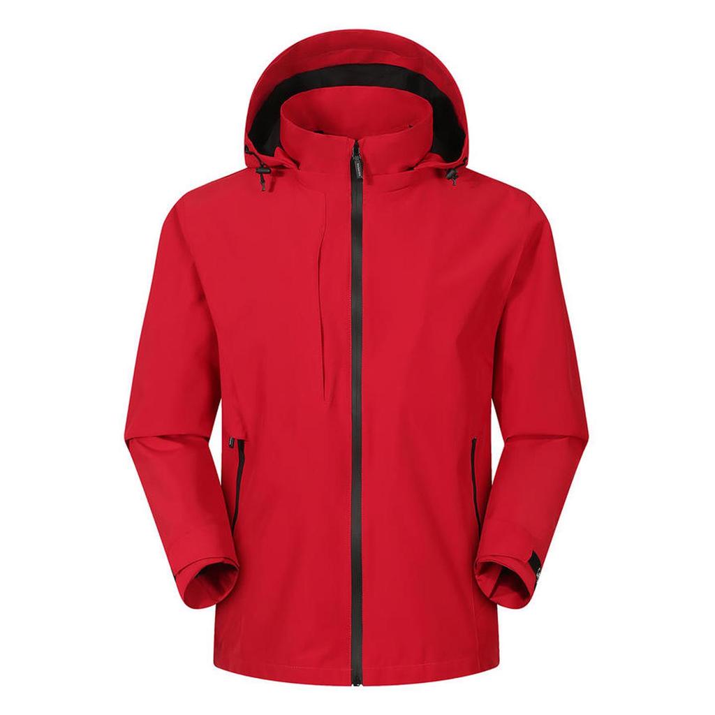 Unisex Hooded Windproof Waterproof Jacket for Outdoor Activities - Customizable Logo