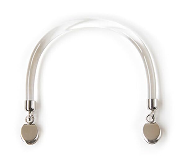 Hamanaka Bag Materials "Craft Handle with Scissor Clasp, Transparent, Silver, H210-218-2"