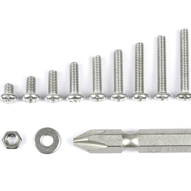 304 Stainless Steel Machine Screw Set with Flat Washer and Nut