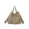 Large-capacity underarm bag women's bag 2025 spring new simple solid color foreign trend casual shoulder bucket bag