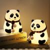 Mini Panda Night Lights Silicone Timing Rechargeable Lamp Cartoon Creative Bedroom Light Decor Bedside Lamp For Kids Cute Gift