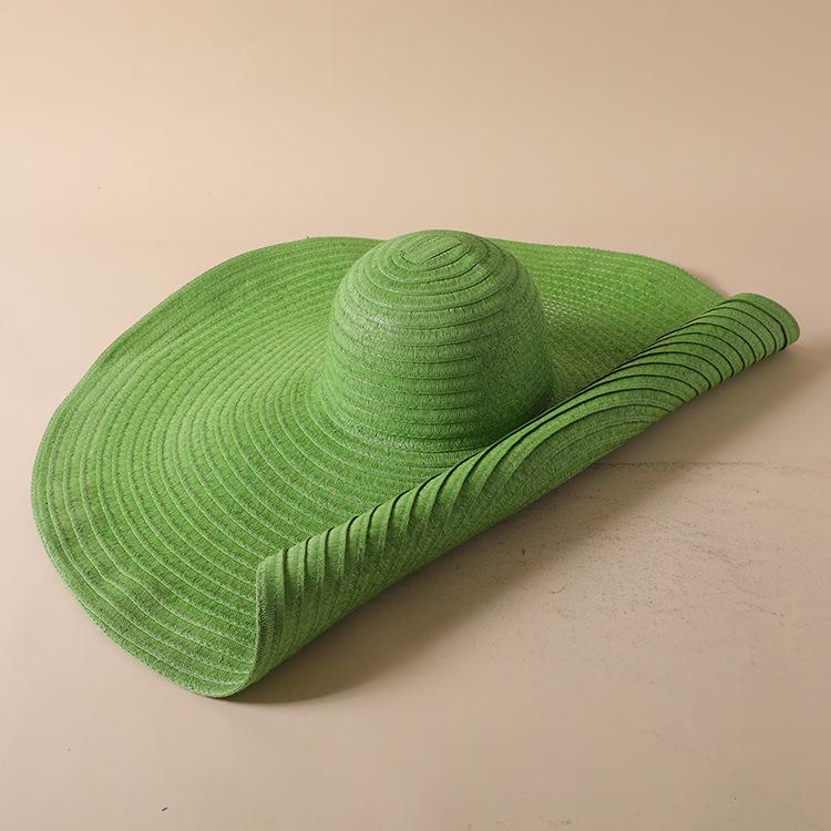 

Супер большая шляпа с полями, большая соломенная шляпа с полями, шляпа от солнца, женская летняя модная пляжная шляпа, шляпа от солнца, купол.