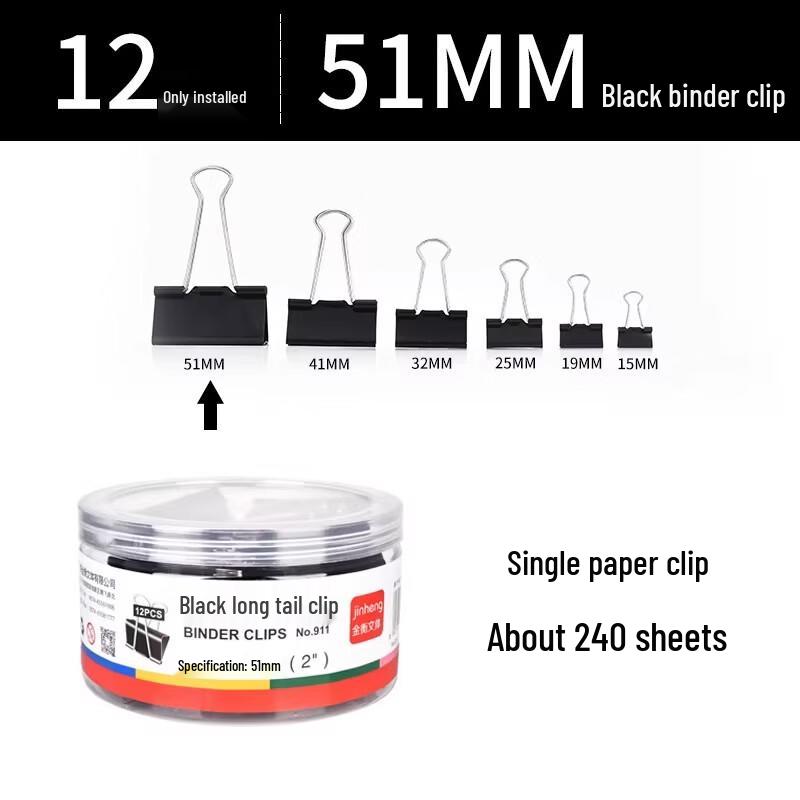 Long Tail Binder Clips