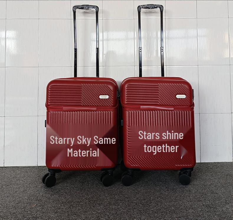 Women's 20-Inch Lightweight Carry-On Trolley with Cup Holder, Also Suitable for Men and Students