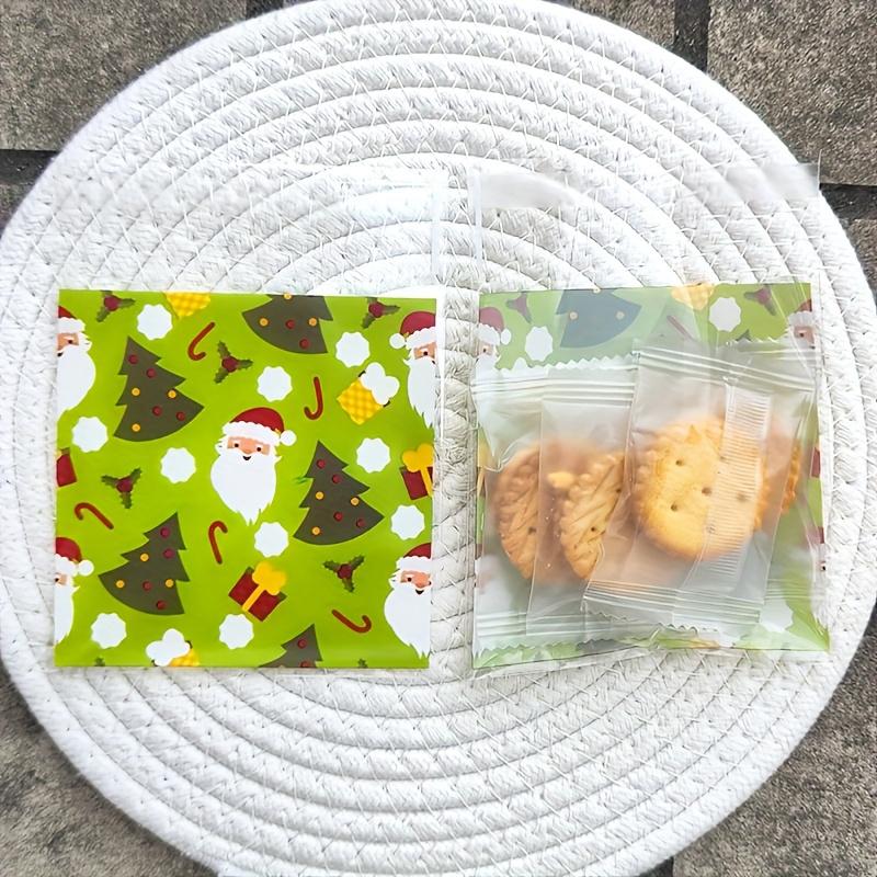 100PC Customizable Holiday Cookie Packaging with Snowflake Prints Christmas Cookie and Nougat Packaging Set 10x10+3cm