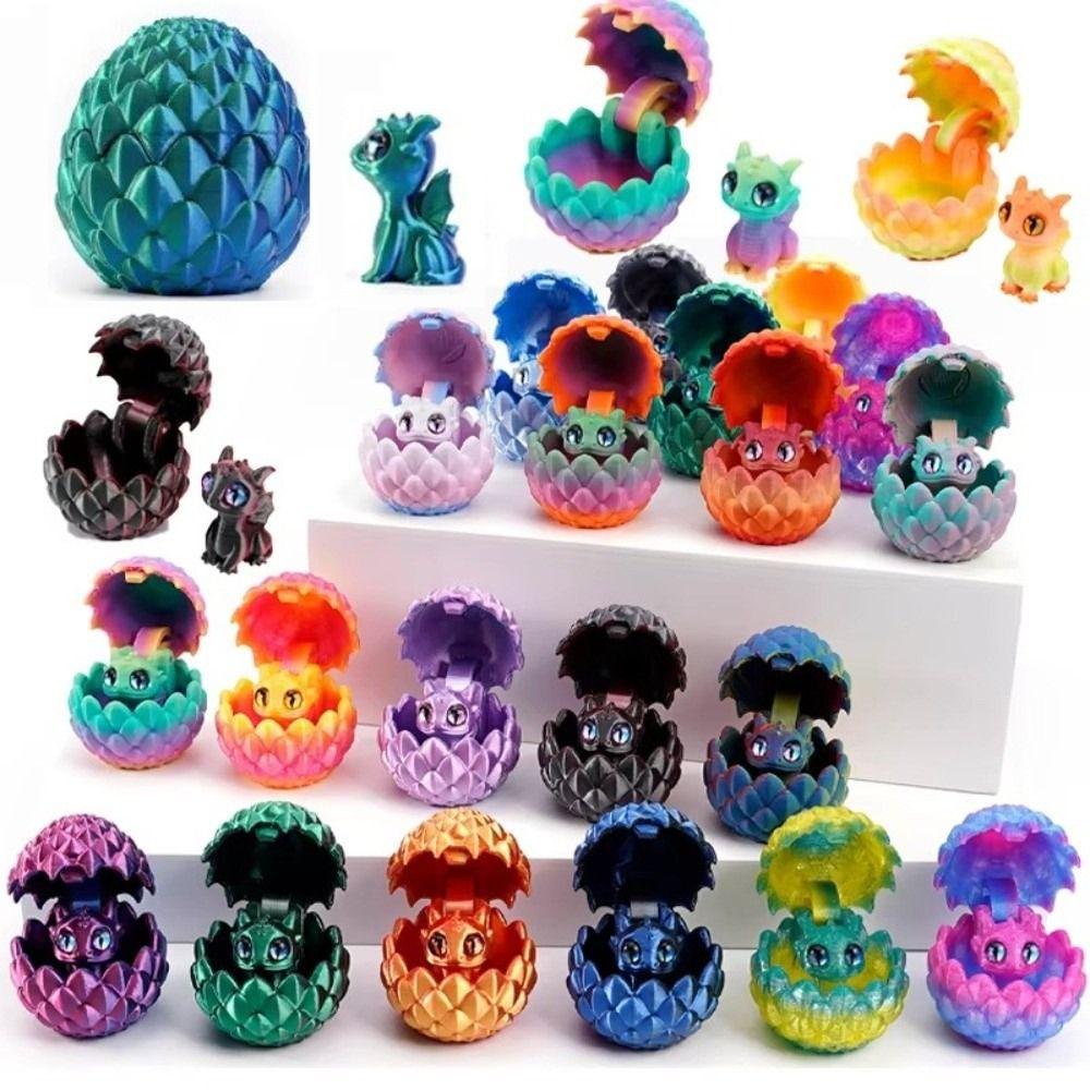 Cute 3D Printed Dragon Egg Creative Artistic Dragon Egg Statue Office Ornaments