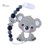 Puntos Cartoon Baby Food Grade Silicone Koala Teether Pacifier Clip Chain Teething Toy