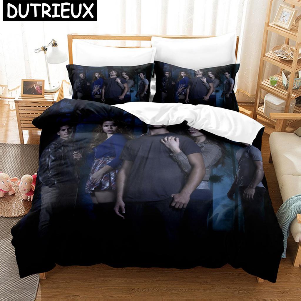 Teen Wolf Bettwäscheset Amerikanische TV-Serie Bettbezug Mode Geschenk für Teenager Männer 3-teilig Twin Single Queen King Size Bettbezugset