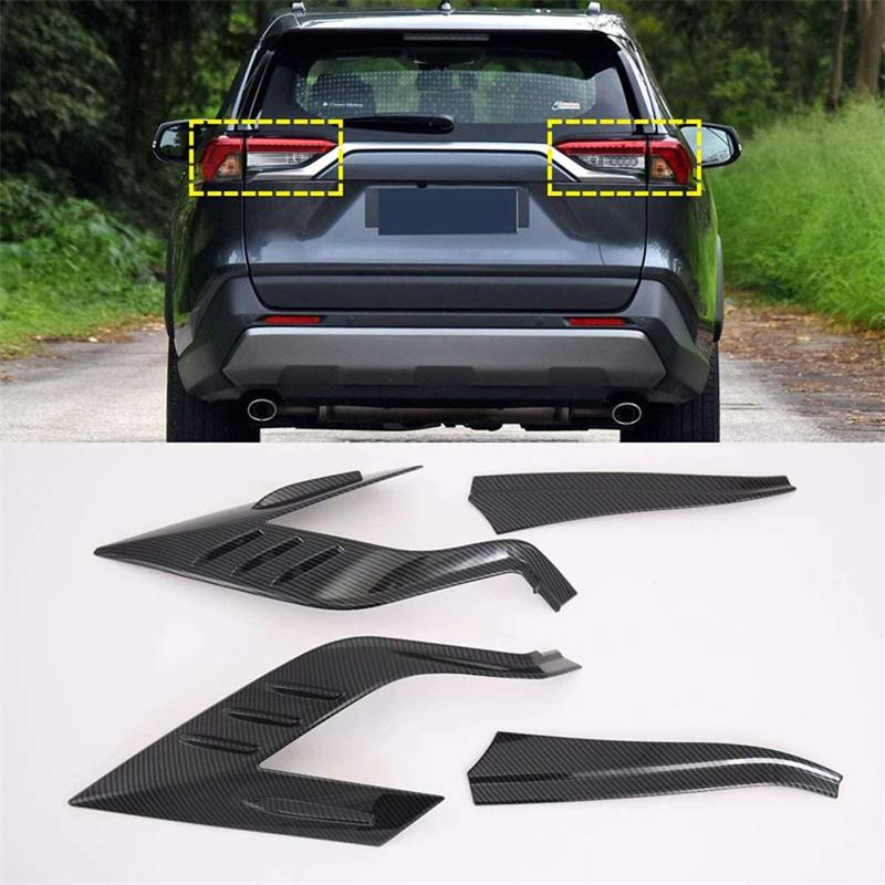 4pcs For Toyota RAV4     Chrome Rear Tail Light Lamp Frame Cover Accessories