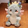 Kawaii Cartoon Zodiac Mascot Dragon Plush Toys Stuffed Animal Cute Lucky Dragon Plushie Doll Soft Pillow Kids Children Gift