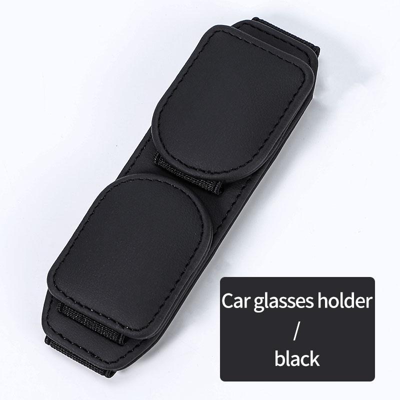 NXD4 Car Glasses Holder Multifunctional Car Sunglasses Double Clip Bill Holder Car Sunglasses Storage Box Card Holder чёрный