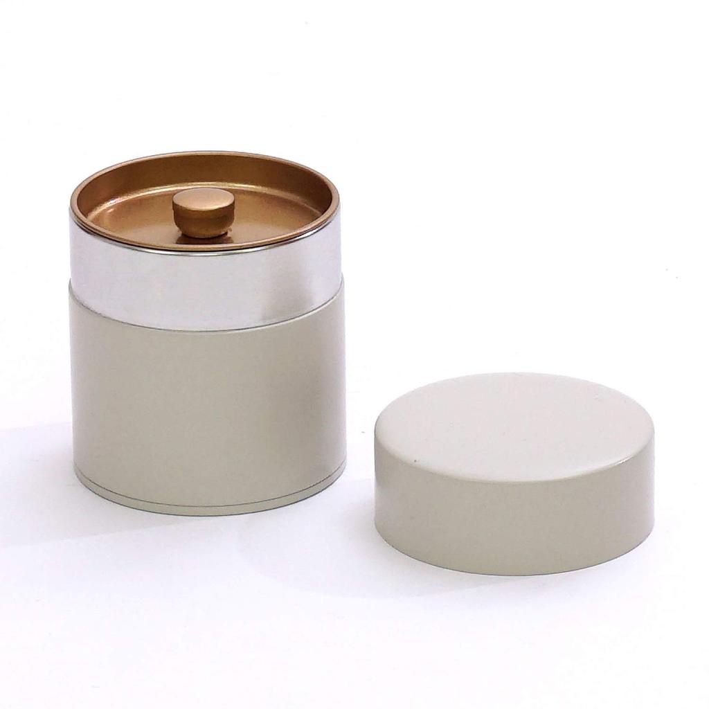 LOLO Tea Caddy 100g Tea Can Made In Japan Canister Steel Storage Container Stylish