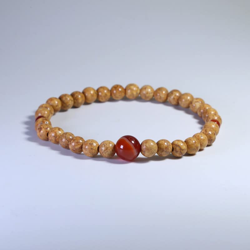 Approximately 5mm Bodhi Tree Bracelet, Buddhist Prayer Beads, Obsidian, Rosary, Natural Stone, Amulet, Birthstone, Protection from Evil, Power Stone,