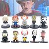 Sada 10 PVC figurek postav z hororových filmů Chucky, Joker, The Crow a další!