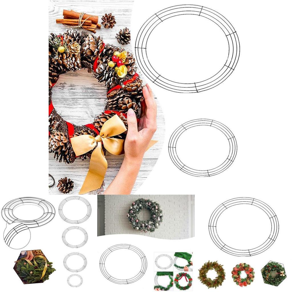 Hoop Metal Garland Round Iron Ring Diy Christmas Decoration  Wire Wreath Frame