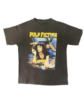 Pulp Fiction Black Cotton Gift For Fan Tee Shirt UB185