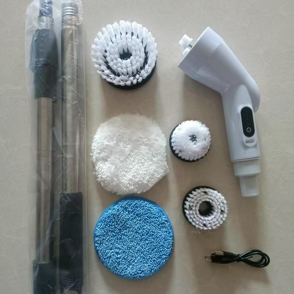 Retractable Handheld Electric Cleaning Brush for Bathroom and Floor