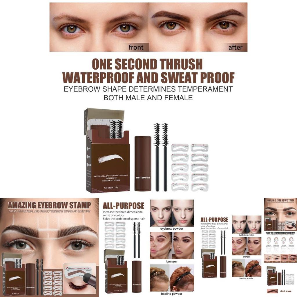 West Month Waterproof Long Lasting Deep Brown Eyebrow Powder For Effortless Makeup