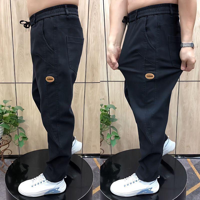 

Мужские джинсы стрейч с высокой посадкой и флисовой подкладкой: Свободный крой, Прямые штанины, Универсальные для осени и зимы 36: 180-195 lbs