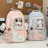 High Value, Fresh and Sweet Wind Backpack, Dopamine Transparent Pain Bag, Korean Version of Fashionable Primary and Secondary School Schoolbag