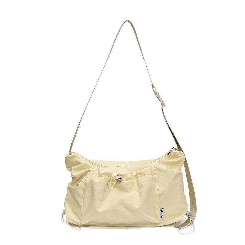 Folded Bag Women's 2025 New Fashion Popular Shoulder Bag Versatile Large Capacity Personalized Puff Drawstring Messenger Bag