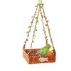 Imitation Rattan Pet Bird Nest Breathable Round/Square Bird Hammock for Cage Adjustable Hand-Woven Bird Sleeping Hut Indoor