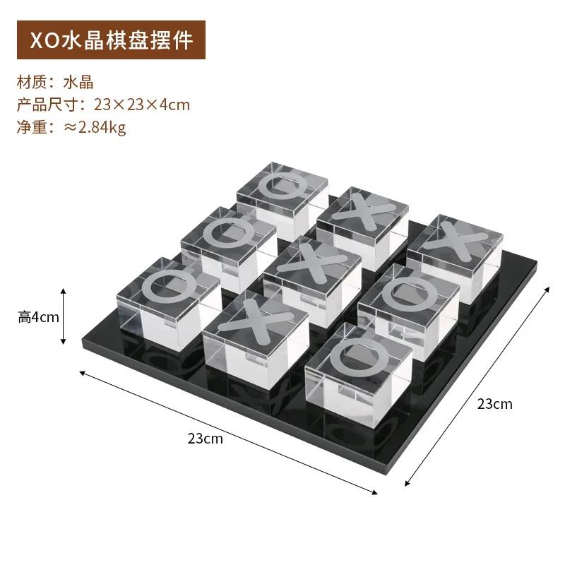 

Декоративные фигурки Прозрачная деталь Кристальные шахматы из стекла Ручная работа Геометрические квадратные шахматы Миниатюры Аксессуары для украшения дома