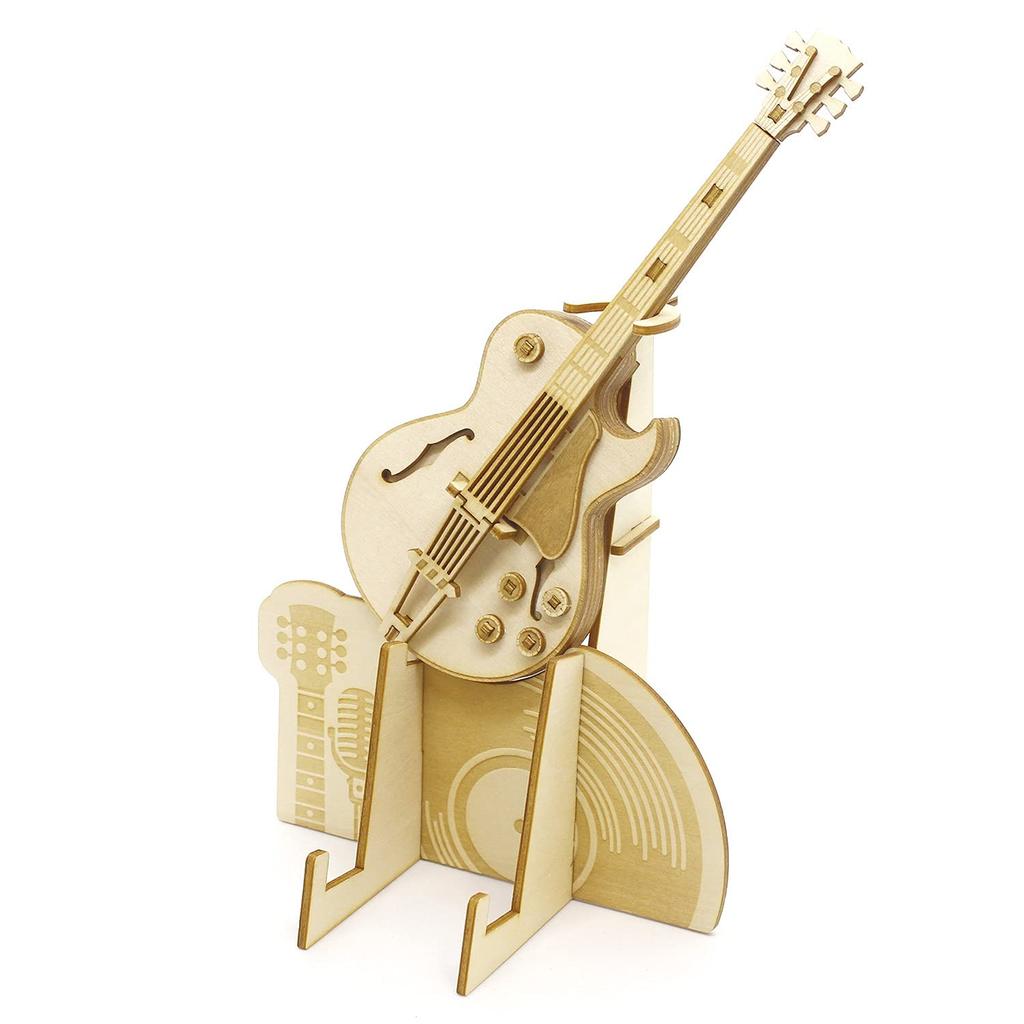 Guitar A 3D Wooden Puzzle DIY Craft Kit for Kids and Adults Alike Educational Toy for Boys and Girls A Great 3D Art Piece and a Great Gift for Adults