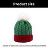 Baby Weihnachtsmann Mütze Gemütliche Handgestrickte Mützen Themenwarme Mütze Kopfbedeckung für Weihnachtsfeier und Fotografie 0-3 Jahre