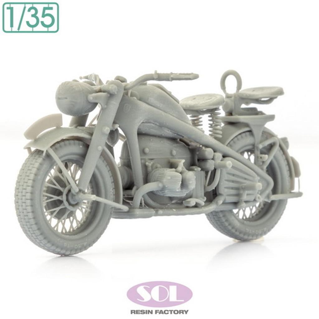 Sol Model WWII German KS750 Military Motorcycle 3D Printer Kit MM876 1/35 (Motorcycle)