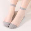 Women's Spring and Summer Fashionable Transparent Crystal Silk Cotton Socks