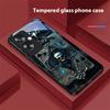 Skeleton Pendant For Oppo A79 5G 58 78 74 60 4G Reno 11F Realme GT 6 11 Note 50 10 C55 X2 Tempered Glass Black Phone Case