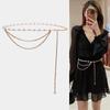 Elegant Double Layer Waist Chain For Women With Pearl Accents For Skirts And Dresses