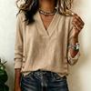 BFCCQB Women's Fashion Casual Autumn Winter Long Sleeve V-Neck Blouses & Shirts