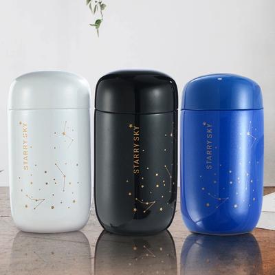 200ml Insulated Thermos Bottle Sport Watter Bottle Starry Sky Mini Capacity Leakproof Coffee Mug Vacuum Flask Couple for Winter