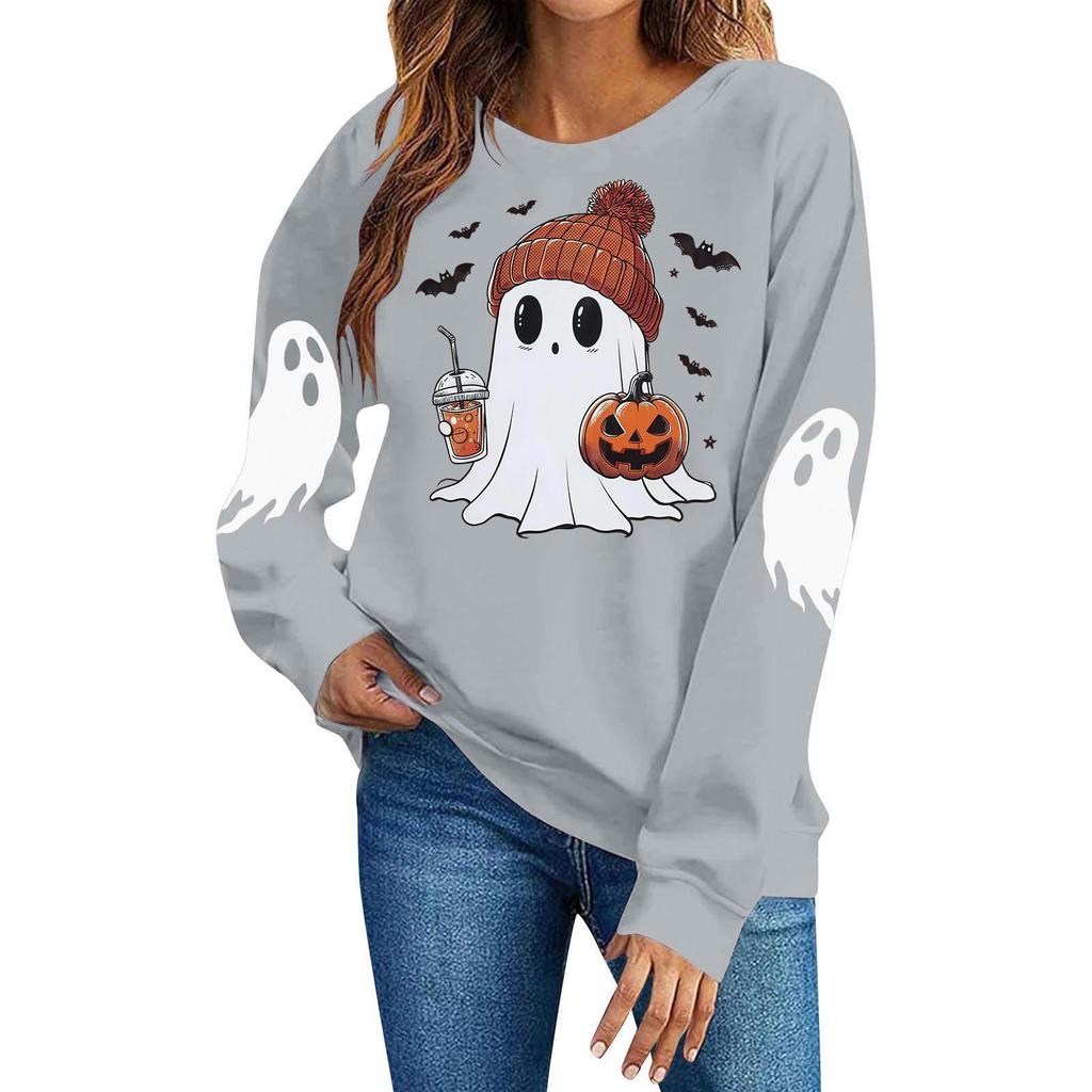 Women's Fashion Casual Halloween Hooded Sweatshirt for Festive Occasions