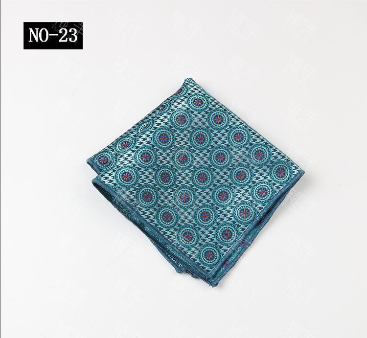 Men'S Handkerchief Square Towel Polyester Cashew Flower Suit Pocket Towel Dress Square Towel