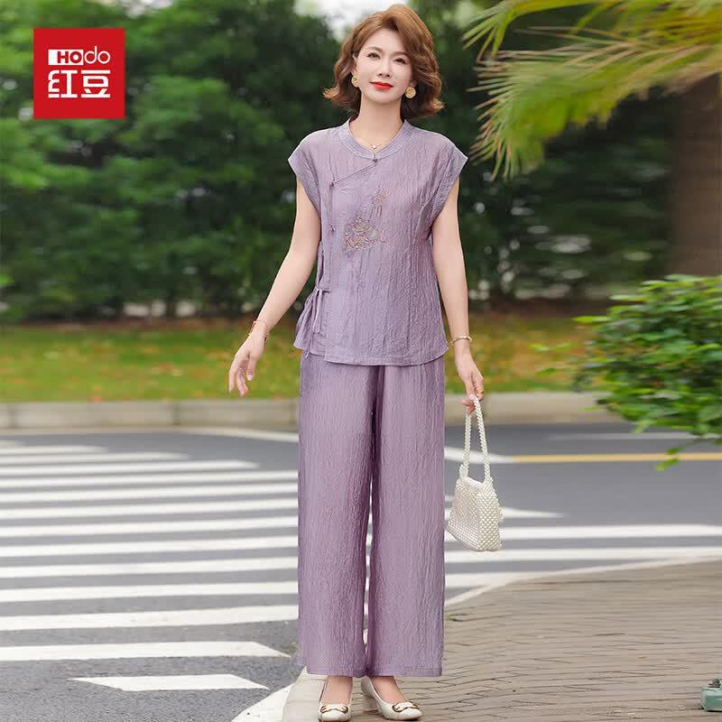 Women s New Chinese Style Two-Piece Outfit 4XL