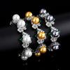 Austrian Palace Flower Pearl Bracelet Sea Water Grey Shell Freshwater Daxi Di Gong Ting Feng Women's Style
