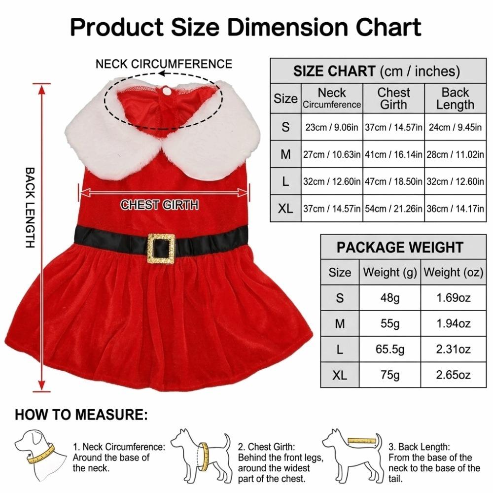 

Warm Thick Lining Christmas Pet Outfit Soft Plush Fabric Winter Pet Apparel Winter Daily Wearing S