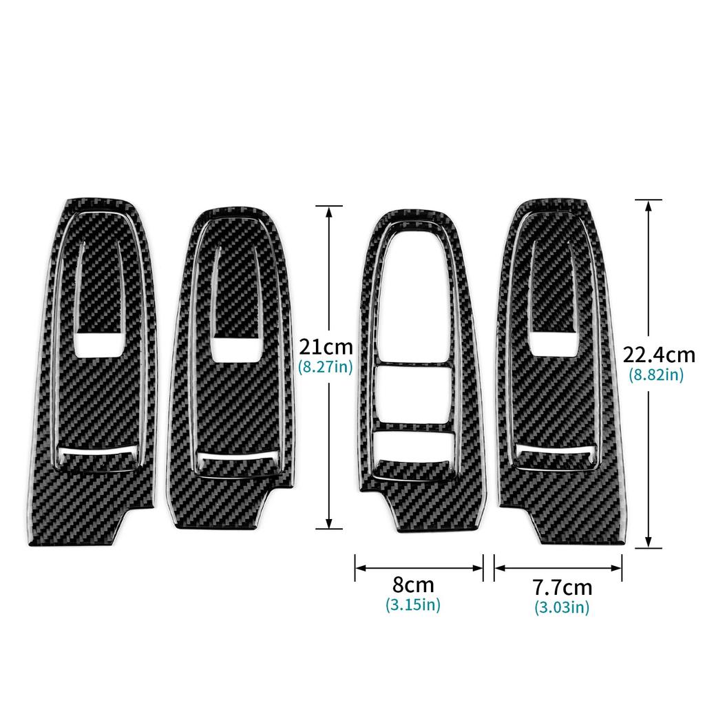 AIRSPEED Carbon Fiber Window Lift Switch Decorative Panel for Subaru WRX Generation VB RHD Stylish Interior Decorative Sticker with Tape for a Stylish