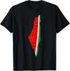 Mappa della Palestina Cocomero Famiglia Palestina Maglietta