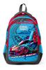 Coral High Kids Grau Blau Rennwagen gemusterter Schulrucksack mit drei Fächern 23652