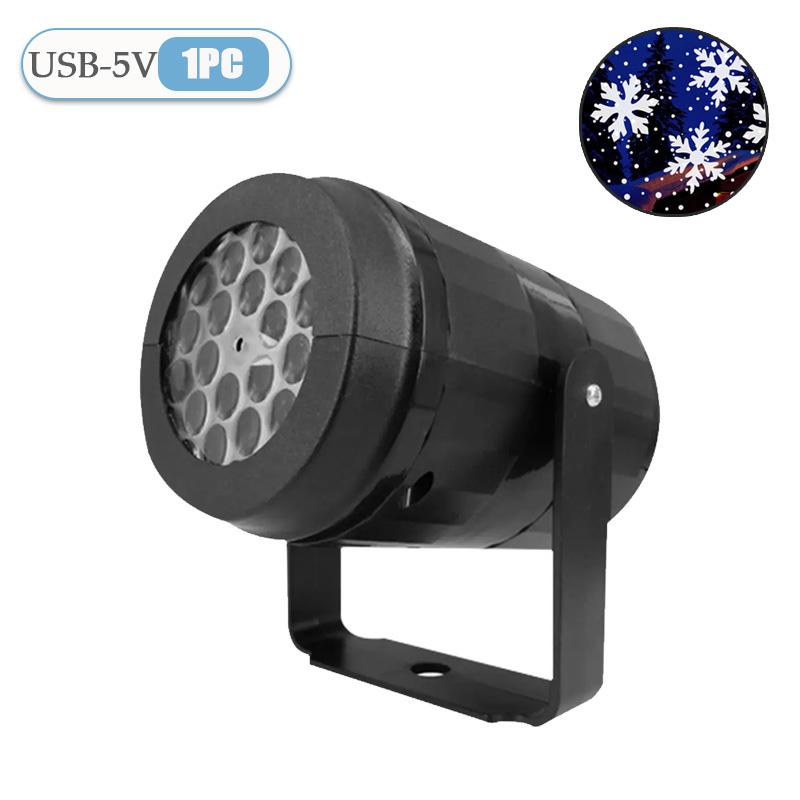 USB Powered LEDChristmasProjector Light with DynamicSnowflake Pattern Night Light for Thanksgiving Valentine Party Holiday Decor