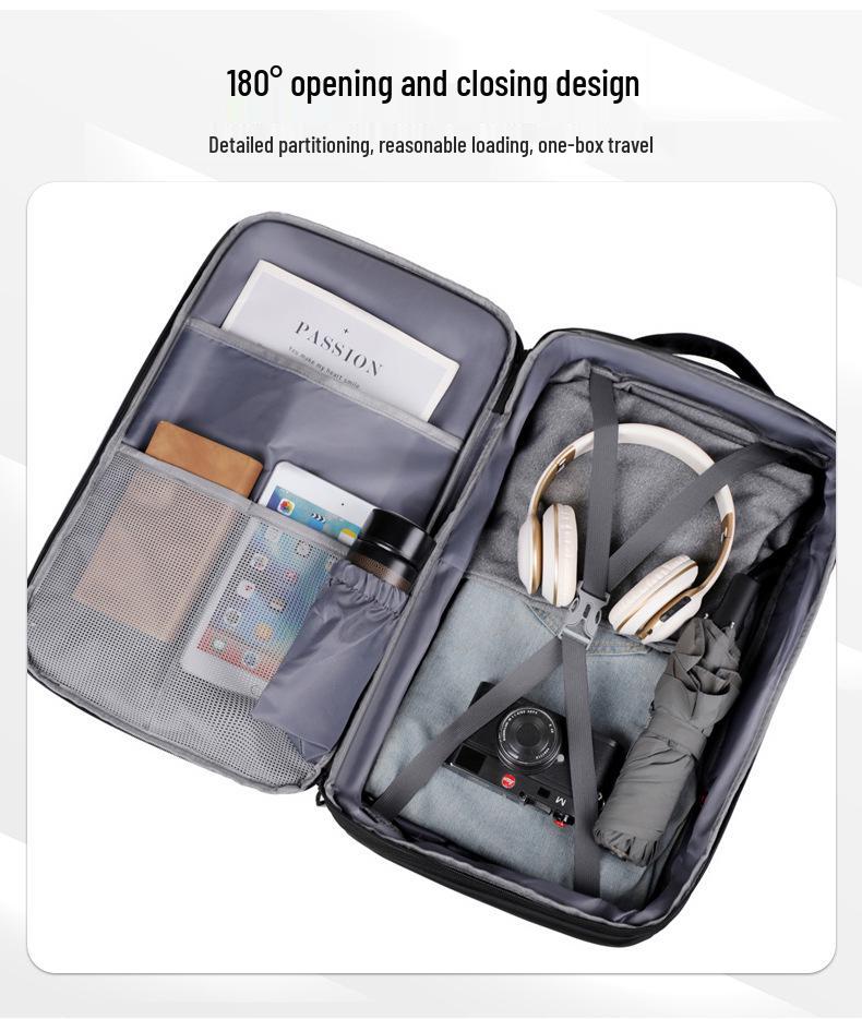 Expandable Fashion Backpack: High-Capacity Cross-Border Unisex Design for Business, Travel, and School